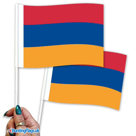 Armenia hand waving flags