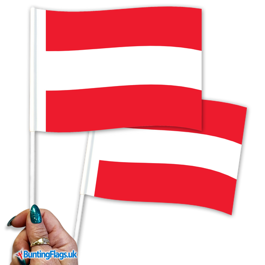 Austria hand waving flags