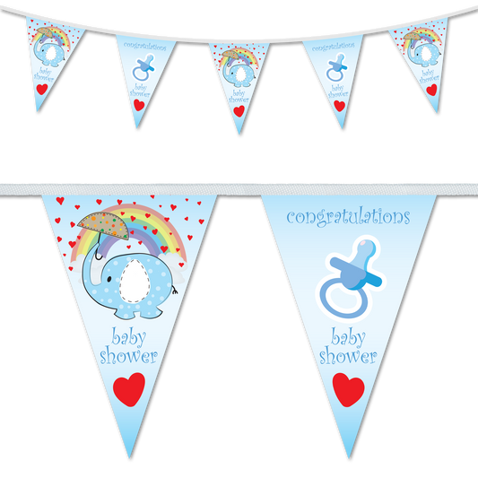 Baby Shower Boy Elephant Design