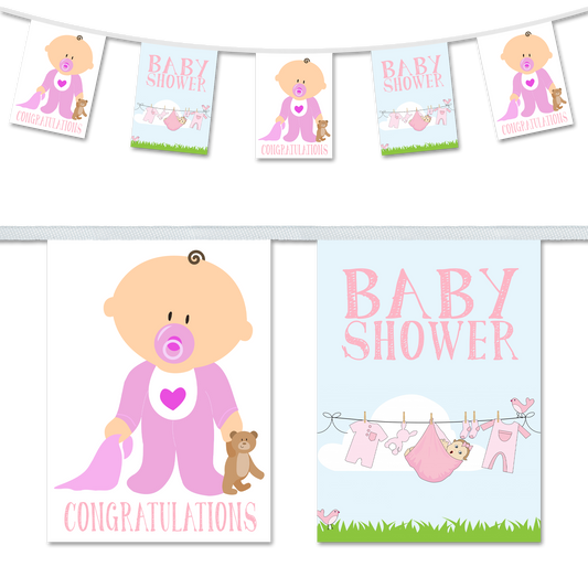 Baby Shower Girl Baby & Clothes Design