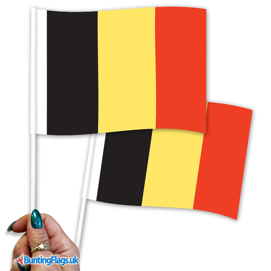 Belgium hand waving flags