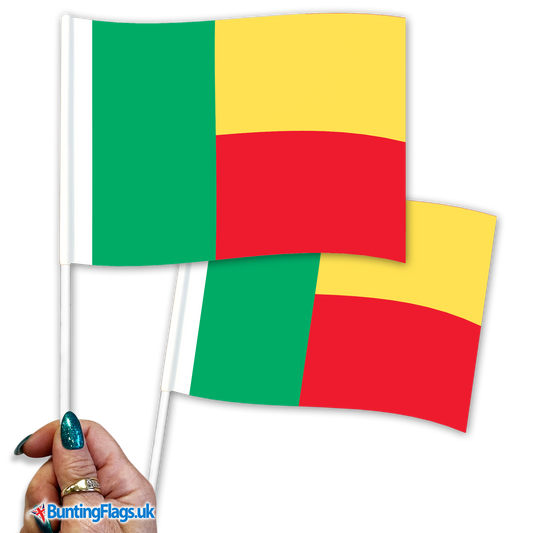 Benin hand waving flags