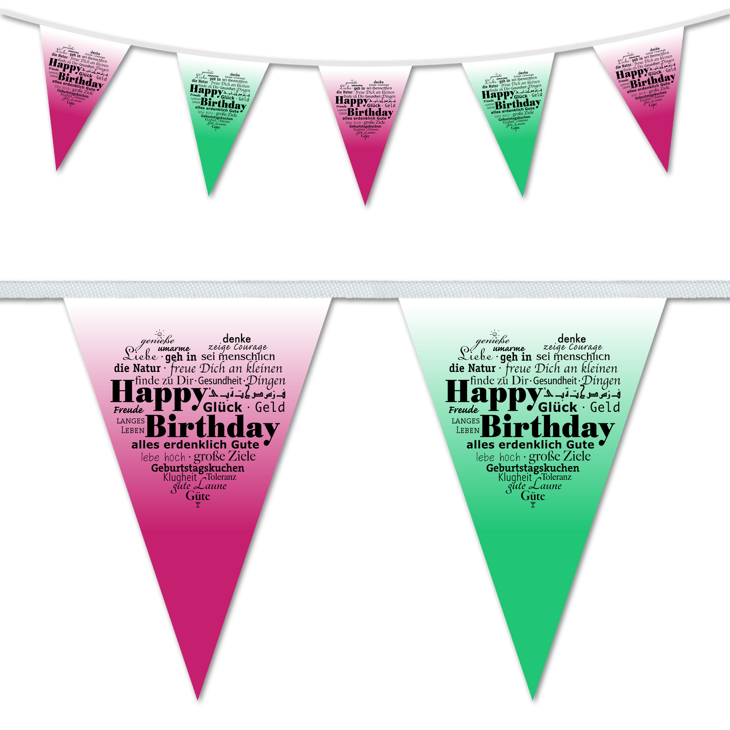 Birthday - Words in a Heart Design