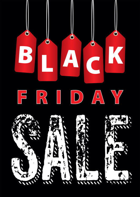 Black Friday Sale Poster Labels Design