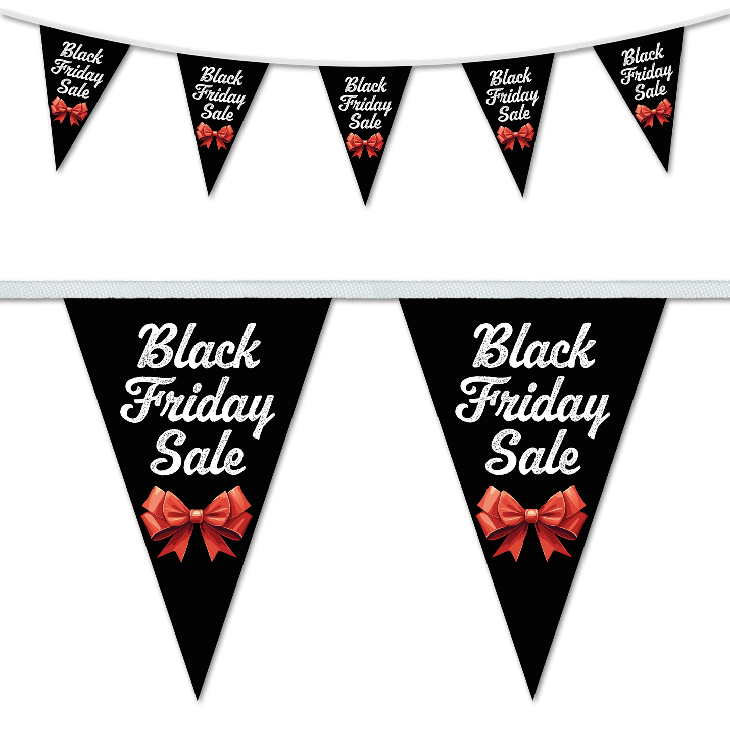 Black Friday Sale Triangular Bunting - Bow Design