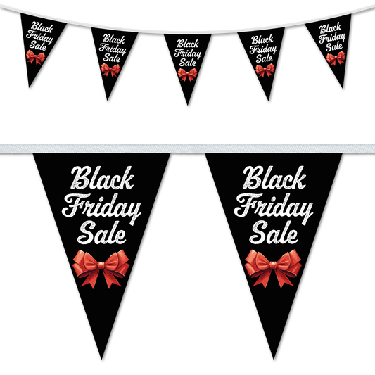 Black Friday Sale Triangular Bunting - Bow Design