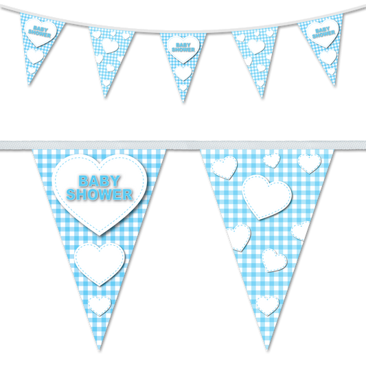 Baby Shower Boy Plaid Design