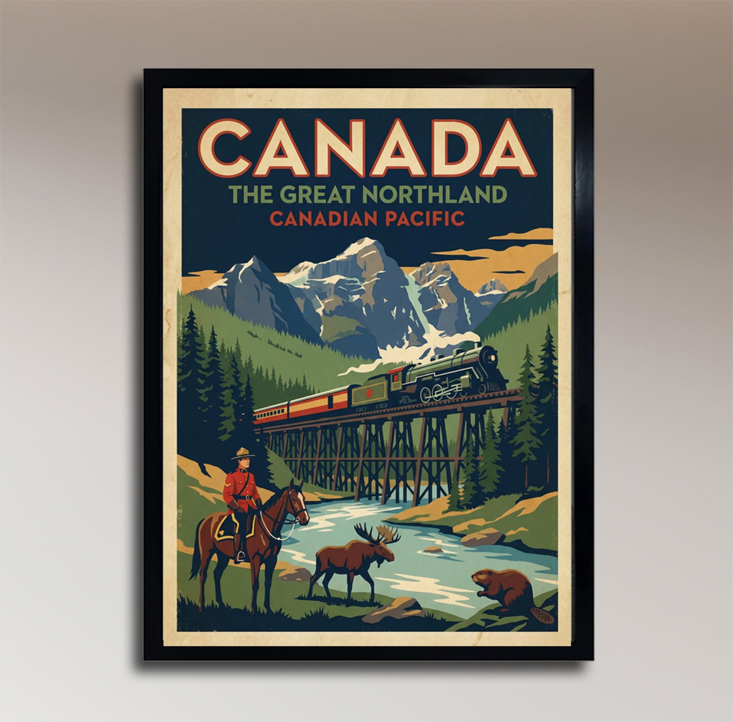 Canada: The Great Northland – Vintage Canadian Pacific Poster