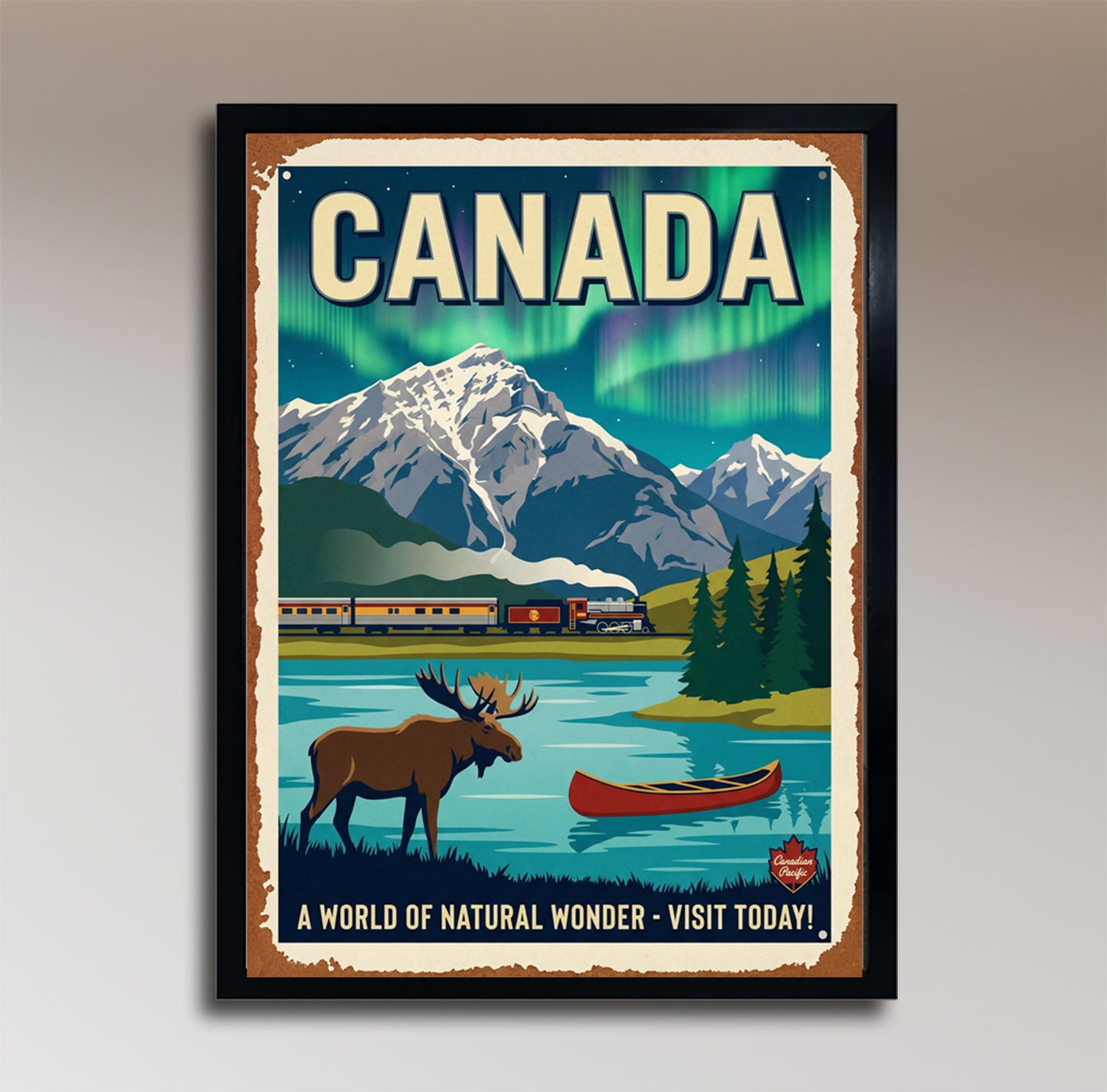 Canada: A World of Natural Wonder – Vintage Canadian Pacific Poster