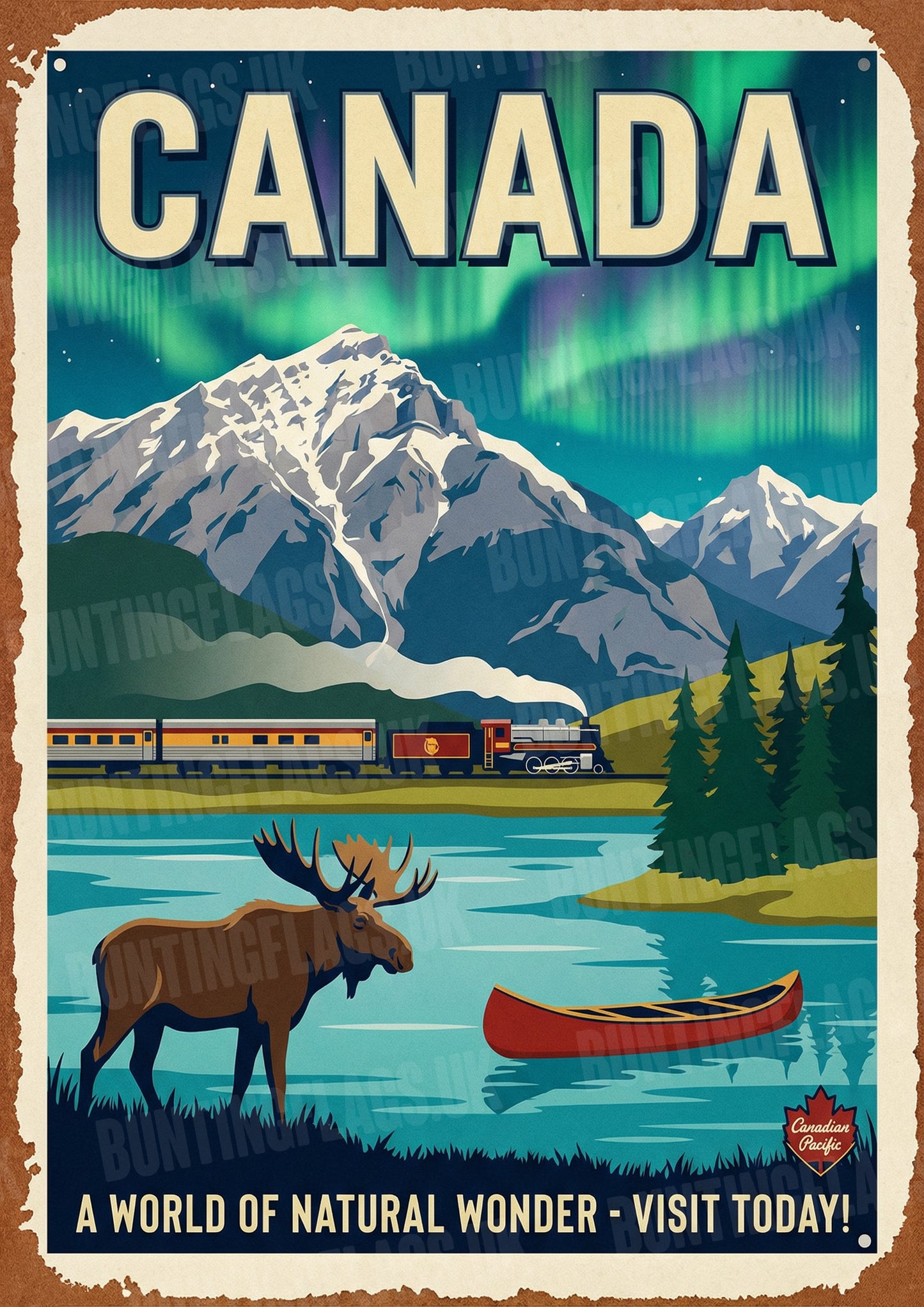 Canada: A World of Natural Wonder – Vintage Canadian Pacific Poster