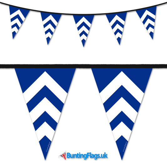 Barrier Bunting - Chevron Blue