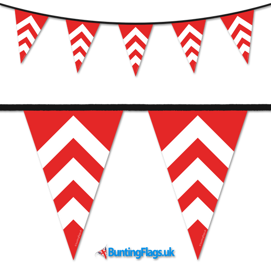 Barrier Bunting - Chevron Red