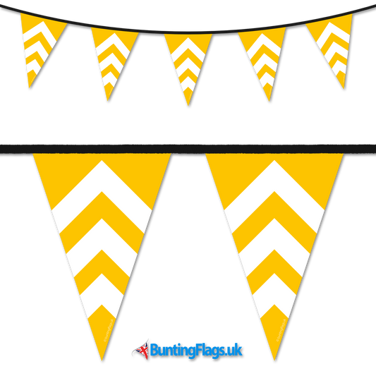 Barrier Bunting - Chevron Yellow