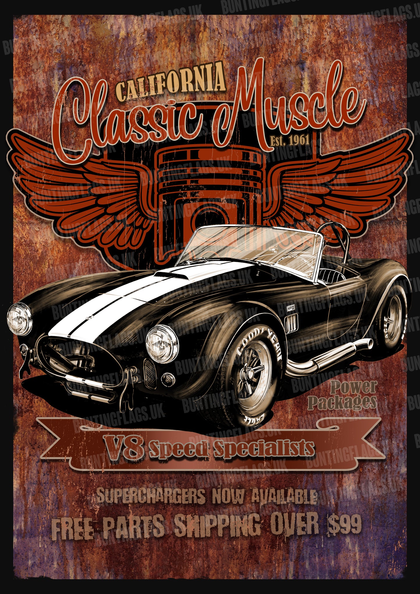 AC Cobra 427 A3 Art Poster