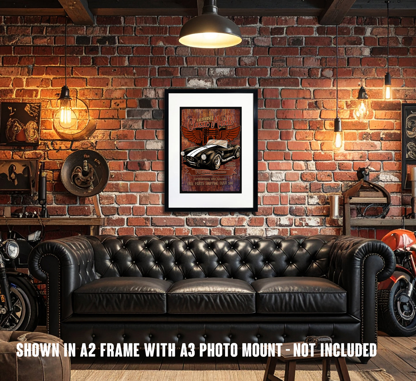 AC Cobra poster ideal for the man-cave, office, garage, workshop or living room wall.