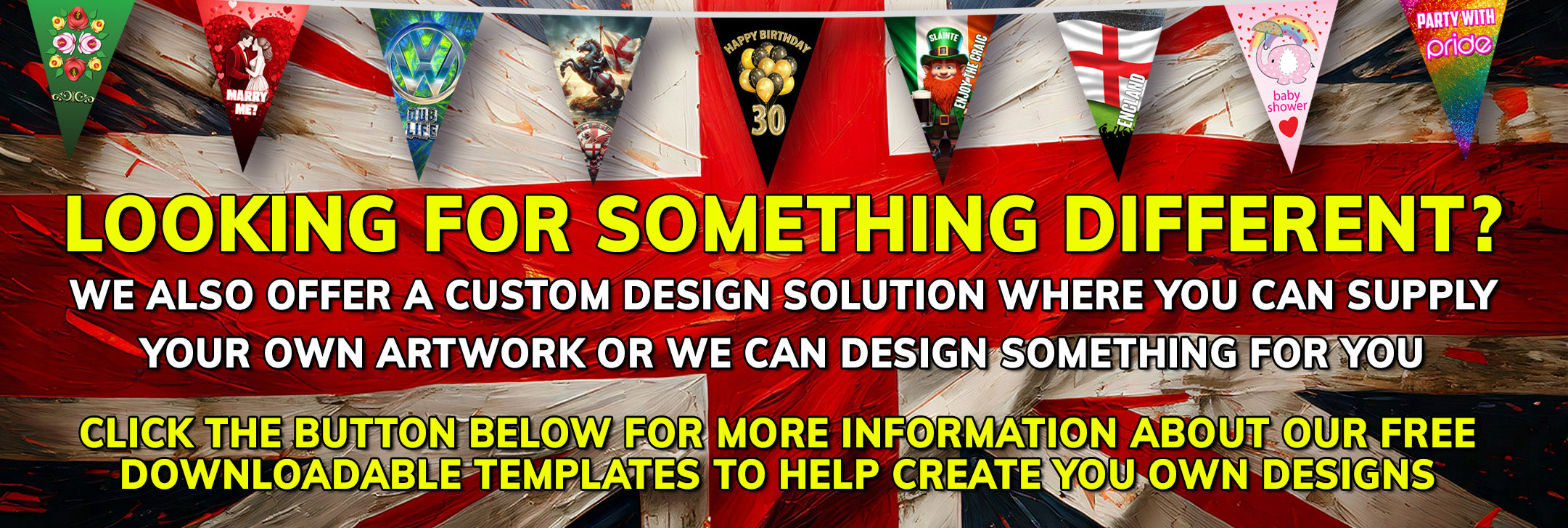 Custom Printed Bunting & Hand Waving Flags