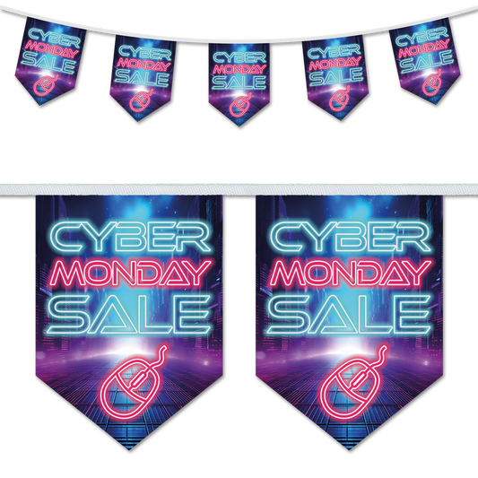 Cyber Monday Sale Neon Design A5 Chevrons