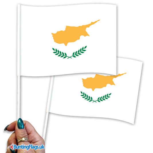 Cyprus hand waving flags