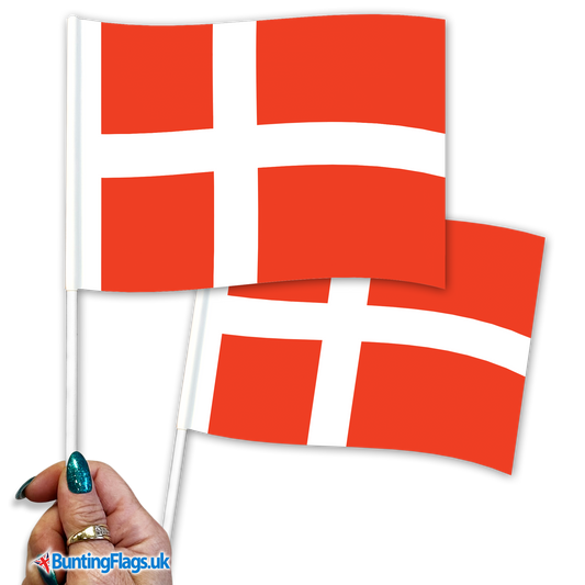 Denmark hand waving flags