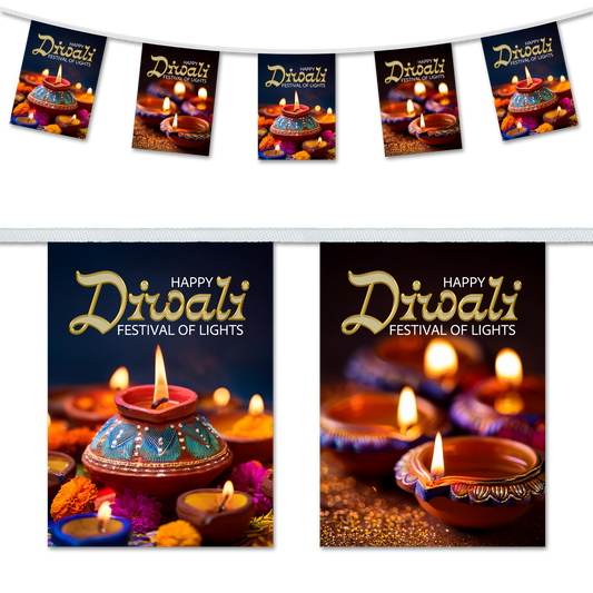 Diwali Candles A5 Bunting