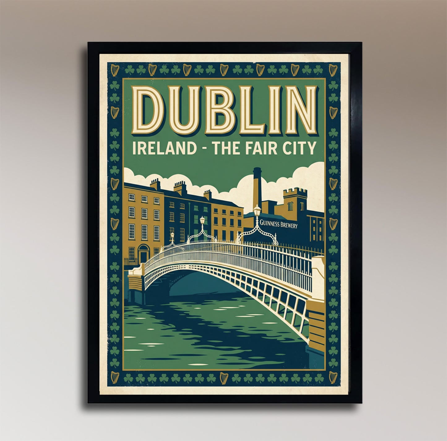 Dublin: Ireland – The Fair City – Vintage Travel Poster