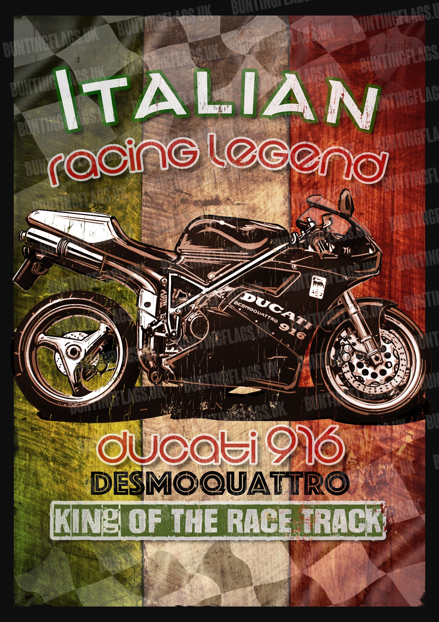 Ducati 916 Desmoquattro A3 Art Poster