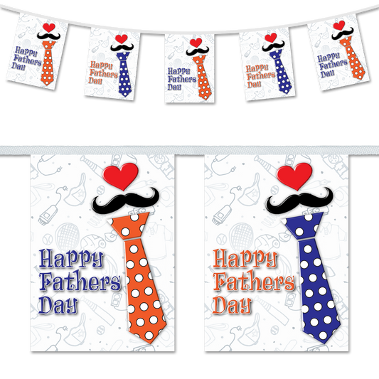 Fathers Day Moustache & Tie Design