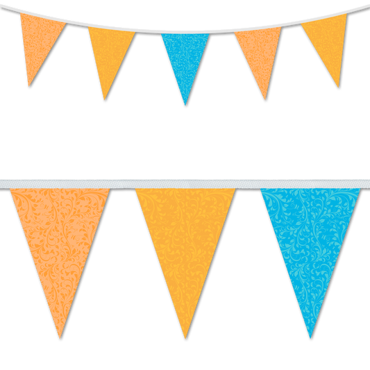 Wedding Day Fleurette Design - Orange Yellow & Aqua