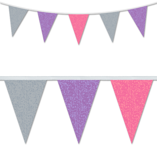 Wedding Day Fleurette Design - Grey Purple & Pink