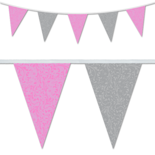 Wedding Day Fleurette Design - Pink & Grey