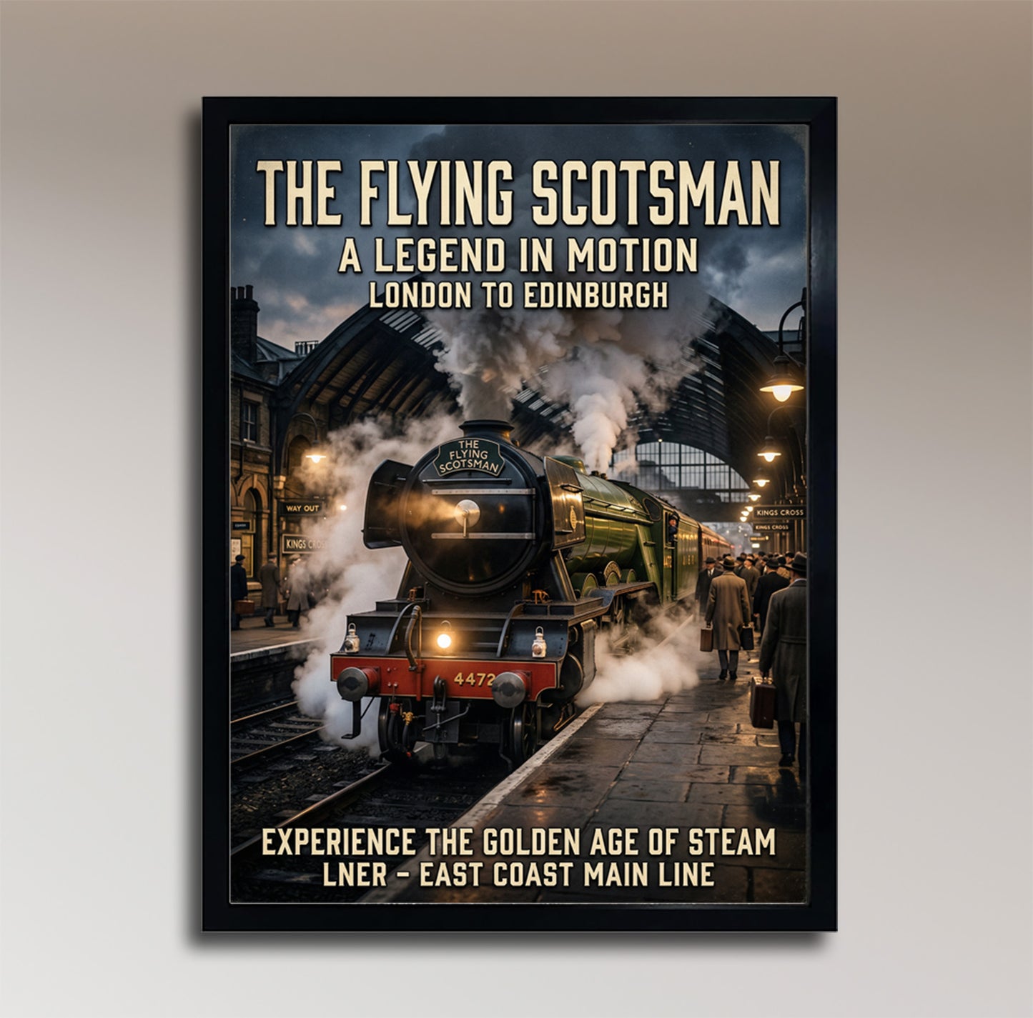 The Flying Scotsman – A Legend in Motion – Vintage Railway Poster