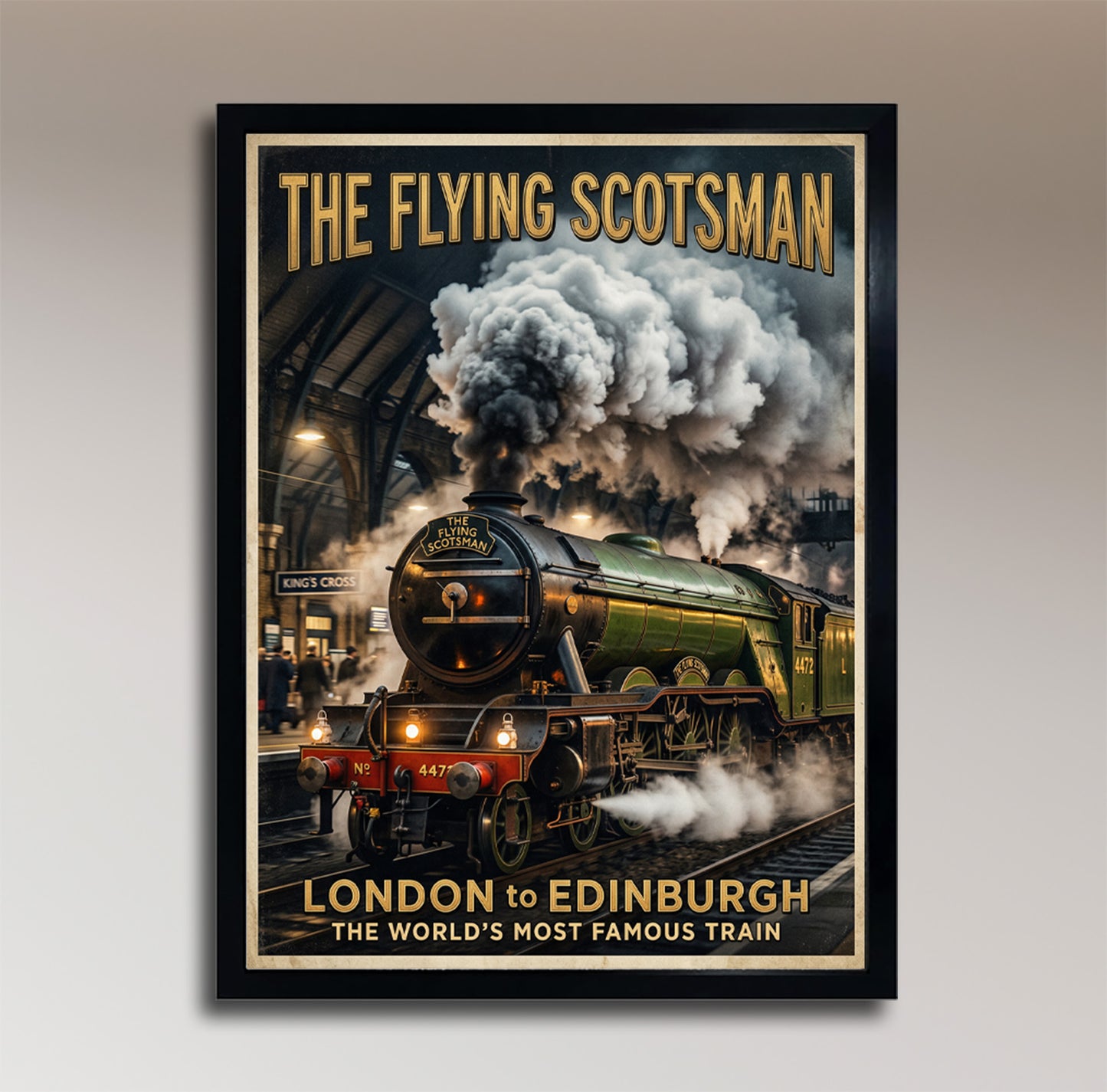 The Flying Scotsman – A Legend in Motion – Vintage Railway Poster