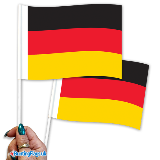 Germany hand waving flags