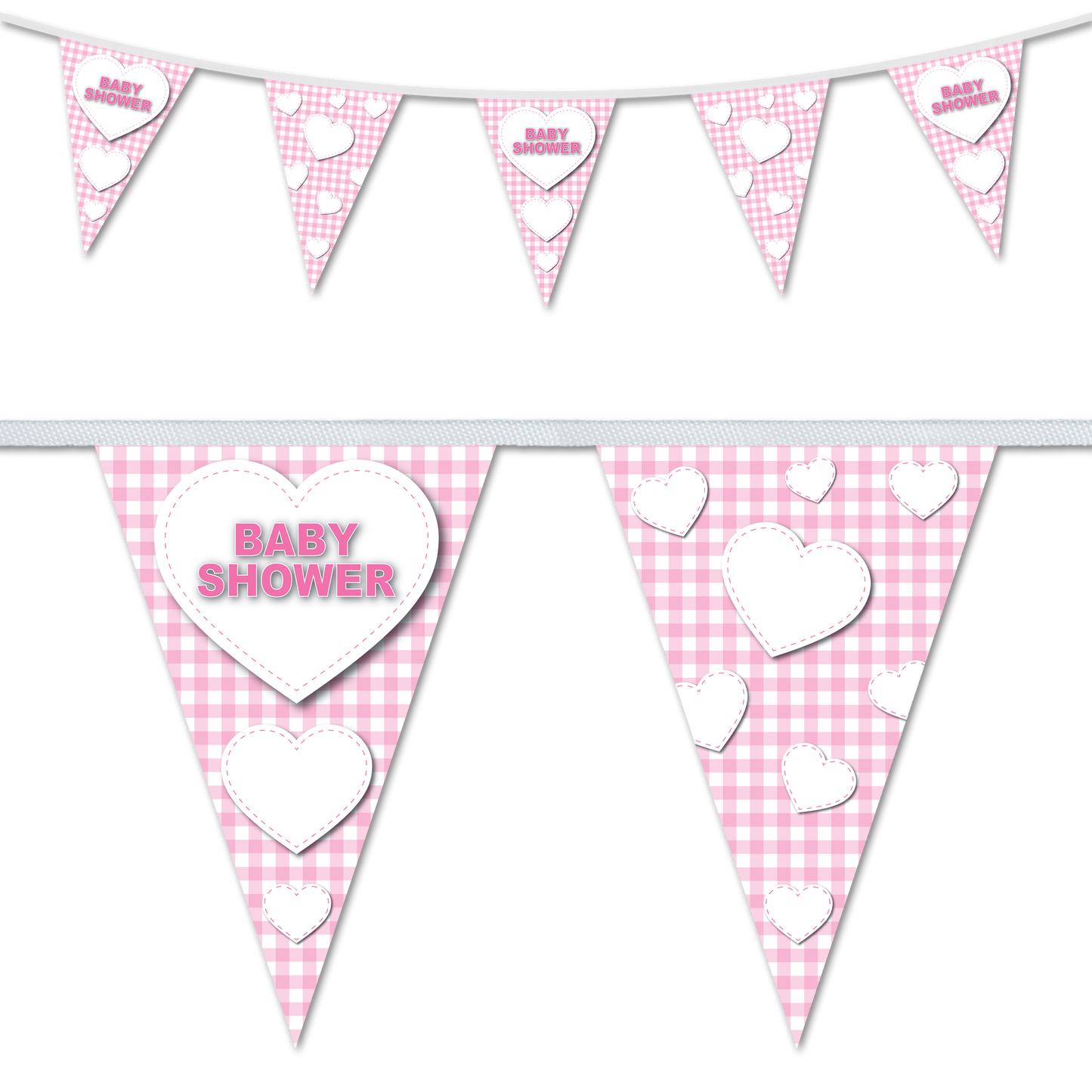 Baby Shower Girl Plaid Design