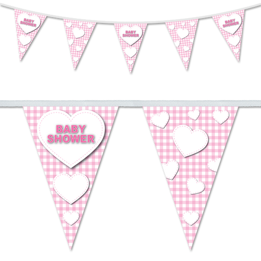 Baby Shower Girl Plaid Design