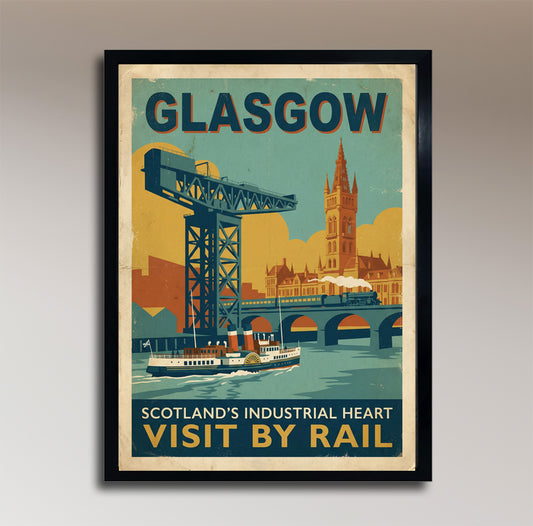Glasgow: Scotland's Industrial Heart – Vintage Travel Poster