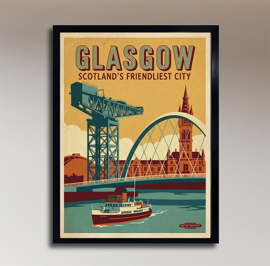 Glasgow: Scotland's Friendliest City – Vintage British Railways Poster