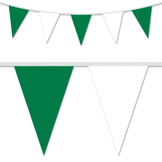 PU Coated Nylon Bunting Green & White