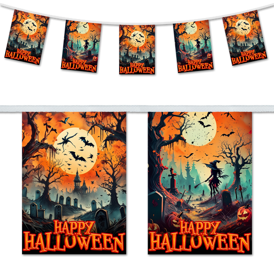 Happy Halloween Bunting - A5