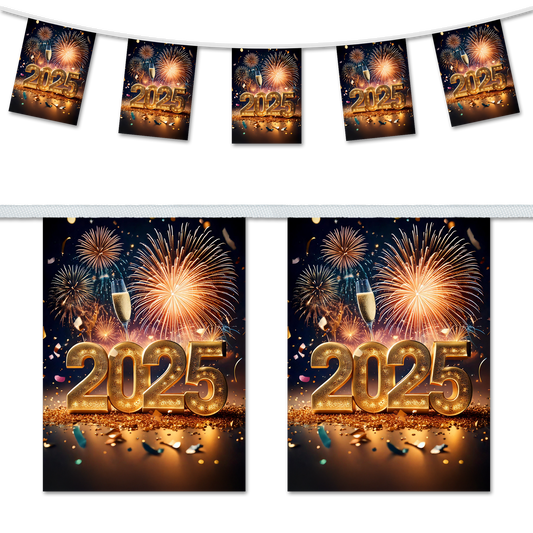 Happy New Year 2025 Bunting