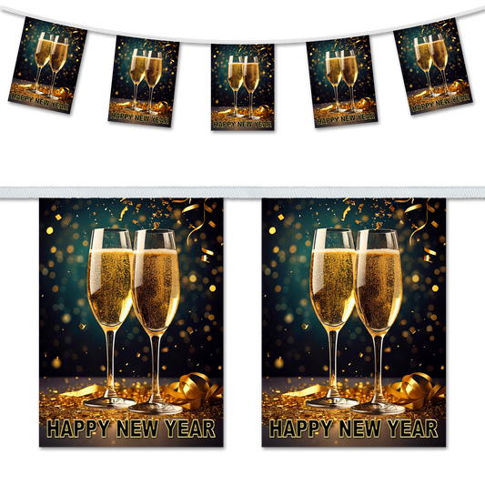 Happy New Year Champagne Bunting