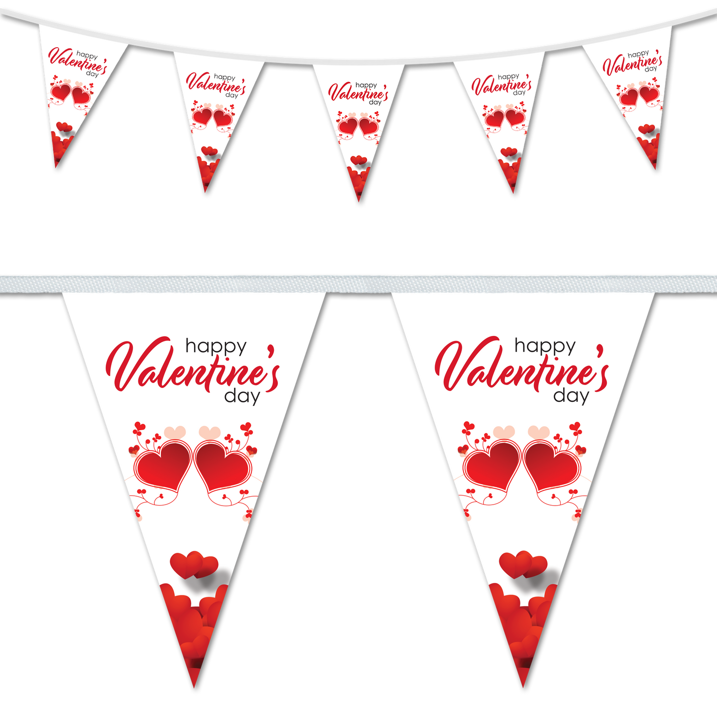 Happy Valentines Love Hearts Bunting