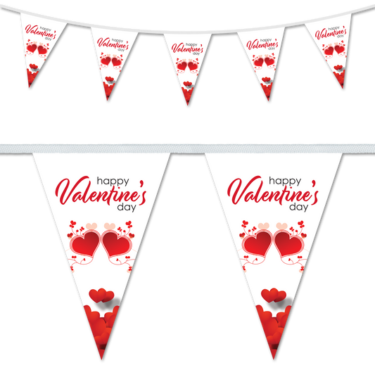 Happy Valentines Love Hearts Bunting