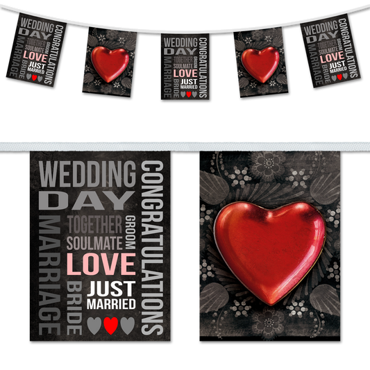 Wedding Day Heart & Words Design