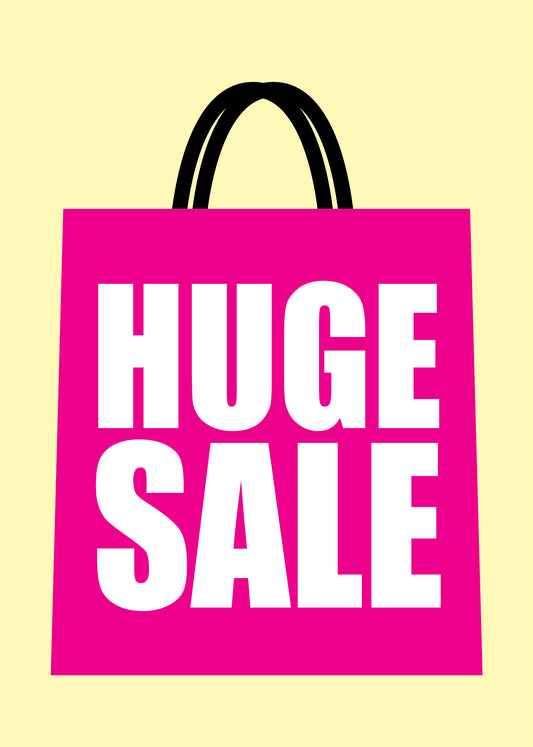 Huge Sale Bag Design A3 Poster