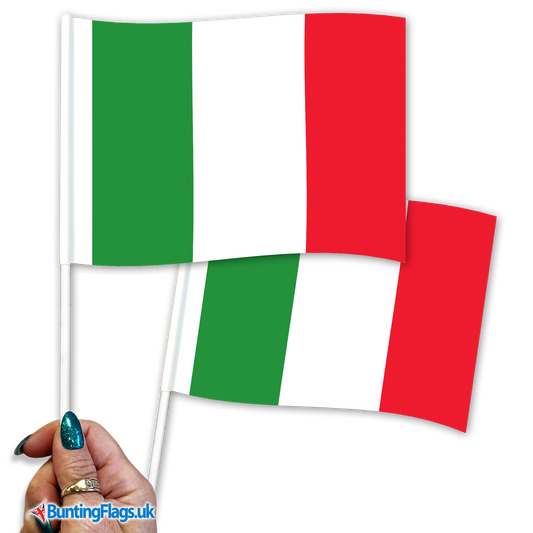 Italy hand waving flags