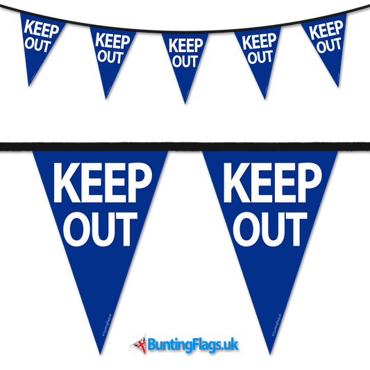 Barrier Bunting - Keep Out Blue