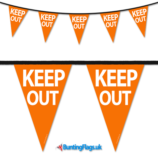 Barrier Bunting - Keep Out Orange