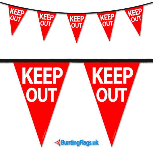 Barrier Bunting - Keep Out Red