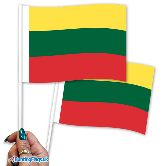 Lithuania hand waving flags
